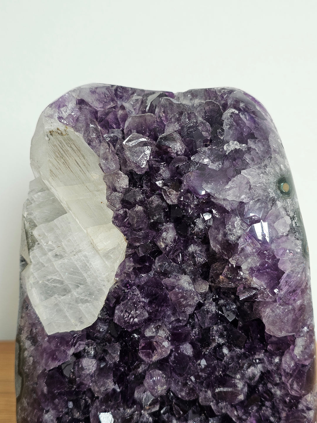 Amethyst Druse mit Calcit, Ø ca. 16 cm, A Qualität