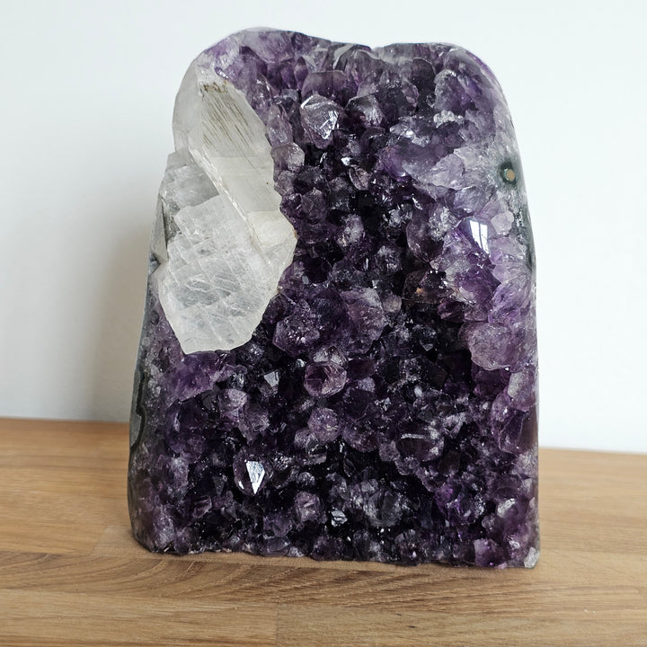 Amethyst Druse mit Calcit, Ø ca. 16 cm, A Qualität