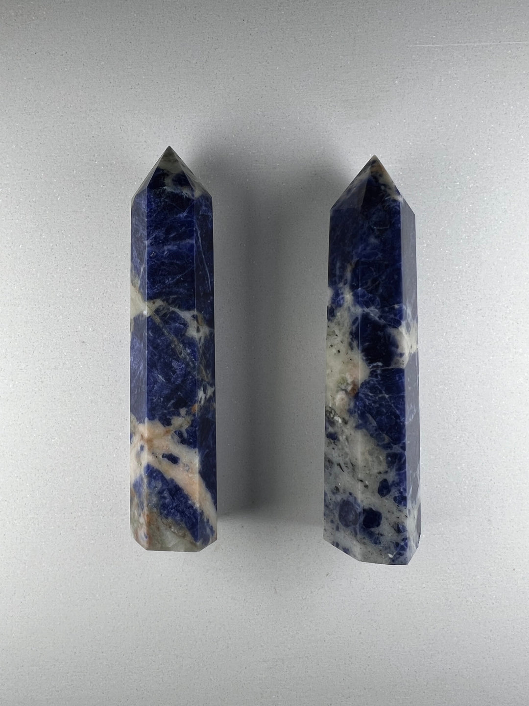 Sodalith Points Spitzen, ca. 35-60 g, ca. 6 cm, A+ Qualität